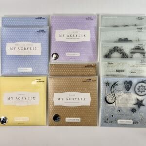 Lot of 11 Close To My Heart Acrylic Stamps Sets Christmas Frames Doily Birthday